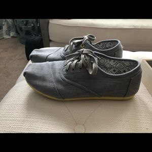 Toms Grey Lace Up Sneakers